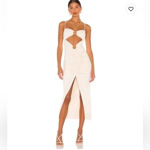 Camila coelho Yasmeen Midi Dress in Beige